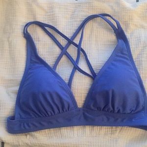 Blue swimsuit top